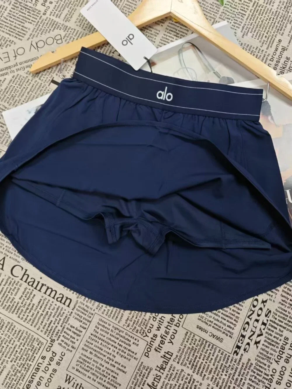 NWT😘Alo Yoga Match Point Tennis Skirt Navy Blue,High Waist Athletic Running 🏃‍